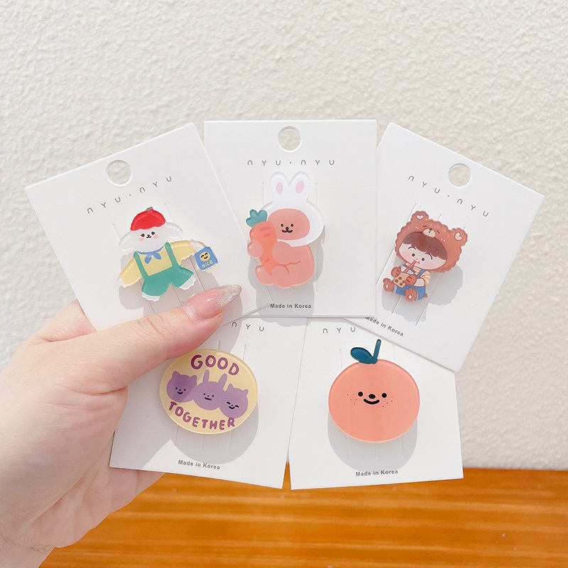 Ghim Cài Áo Hình Hoạt Hình Dễ Thương Đơn Giản Phụ Kiện Cho Nữ