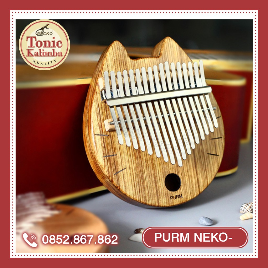 Đàn kalimba mèo gỗ 17 phím mèo PURM NEKO- Adorable Home