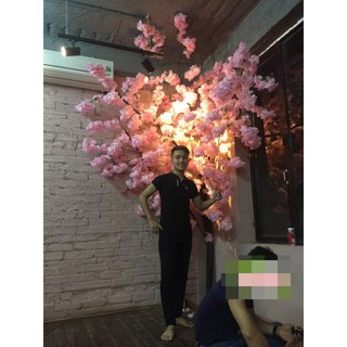 Cành Đào Giả Làm Cây Đào - Cành to 1m