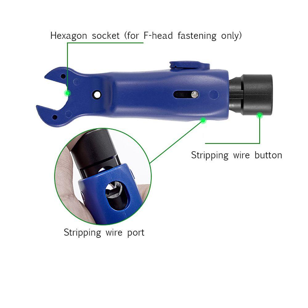 Kìm Tuốt Dây Cáp Đồng Trục Đa Năng Cho RG59 RG6 RG11