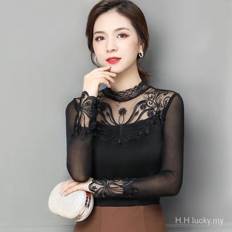 【Fleece-Lined/Don't Plus Velvet】Áo lót giữ ấm mùa đông bằng vải lông cừu phong cách phương Tây dành cho nữ