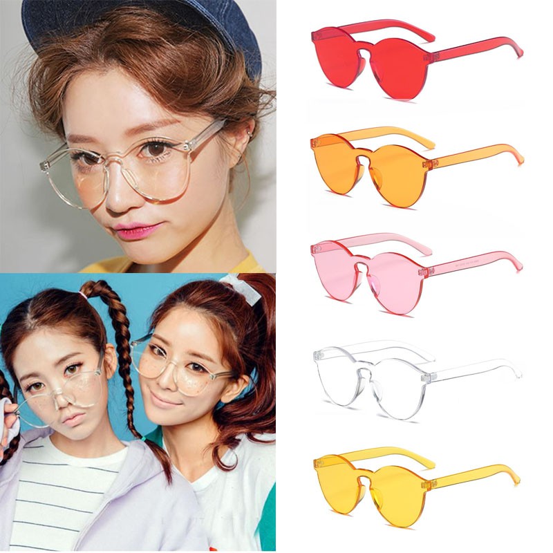 Kính Mát Không Gọng Trong Suốt Kiểu Dáng Đơn Giản