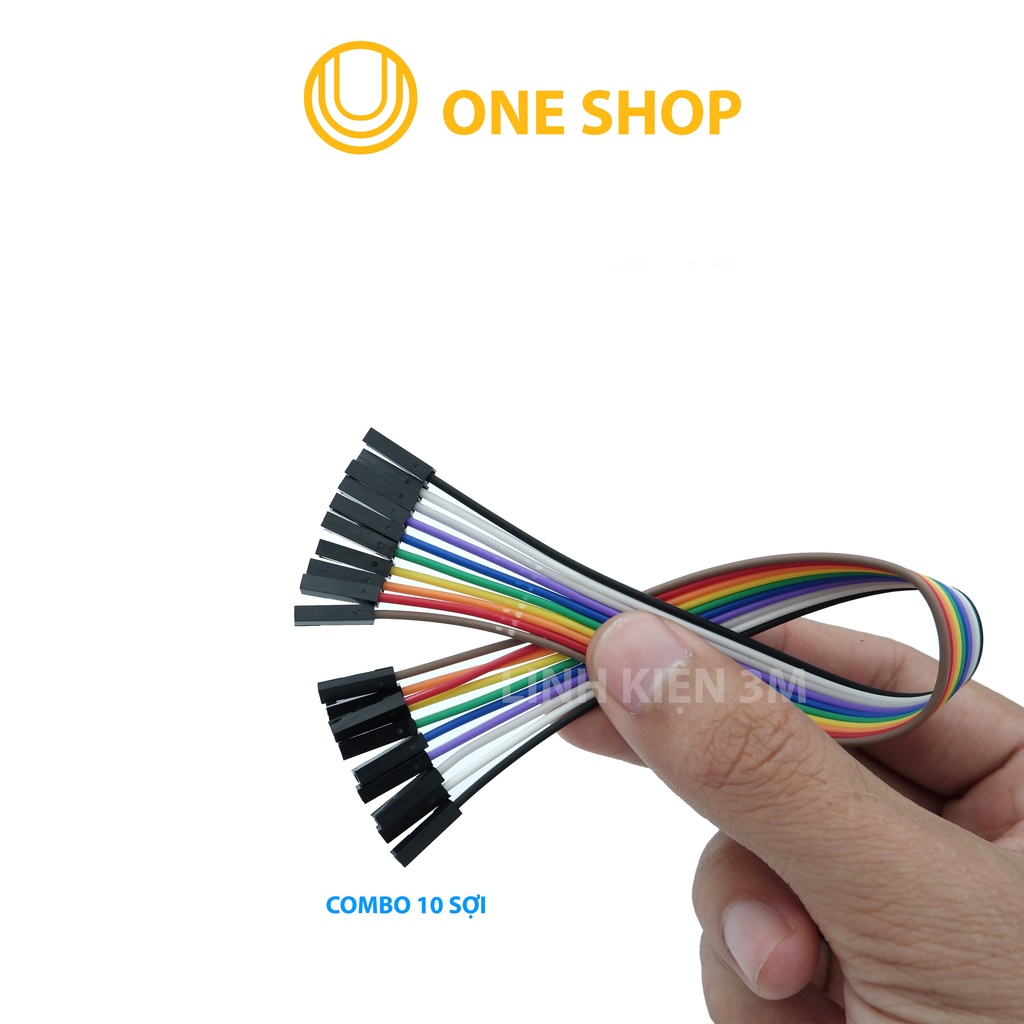 Dây Nối 7 Màu Dài 21Cm - 10 dây  ( 2 Đầu Cái Cái )