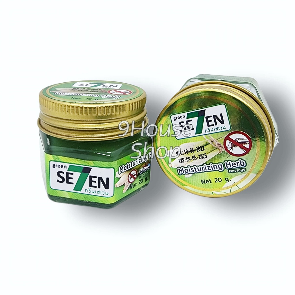 (20gram) 01 Hủ Dầu Cù Là Green Seven Moisturizing Herb Xoa Bóp, Thư Giãn Giúp Ngủ Ngon và Ngăn Côn Trùng Cắn Thái Lan