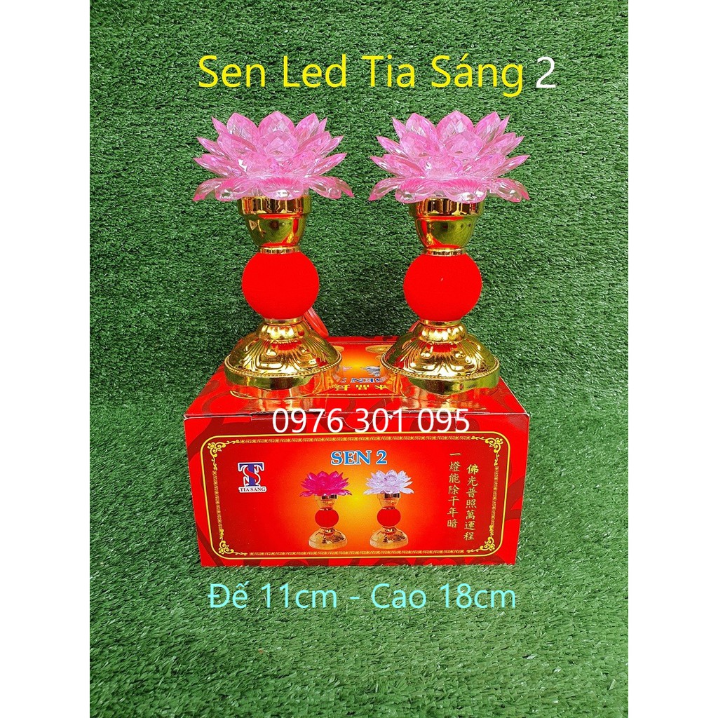 Đèn Thờ Sen 7 Màu Tia Sáng - Cao Cấp
