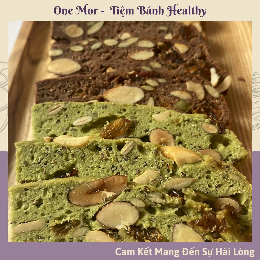 Bánh ăn kiêng biscotti mix 3 vị cacao vani matcha bổ sung dinh dưỡng cho ngày dài - ONEMOR