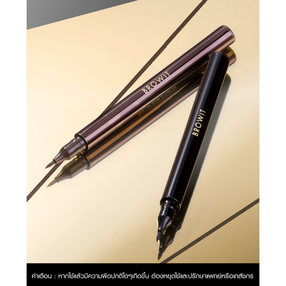 Browit Precise Slim Eyeliner  0.05mm Bút kẻ mắt hai đầu BROW IT BY NONGCHAT HighTechnique Duo Eyeliner không trôi