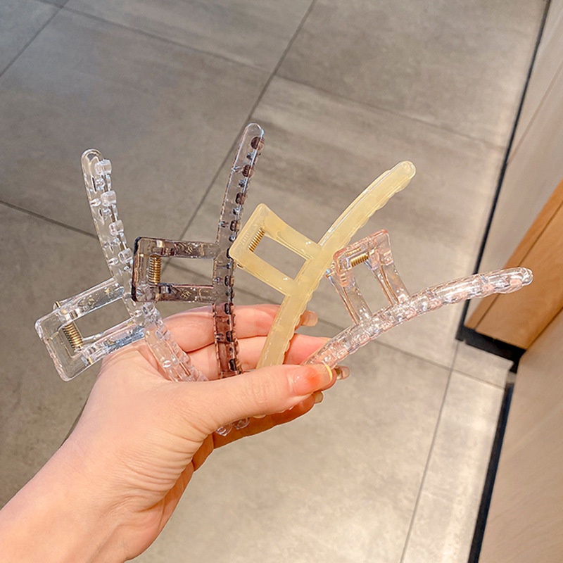 Kẹp Tóc Càng Cua Bằng Nhựa Nhám Kích Thước Lớn 13cm Tạo Kiểu Tóc Cho Nữ