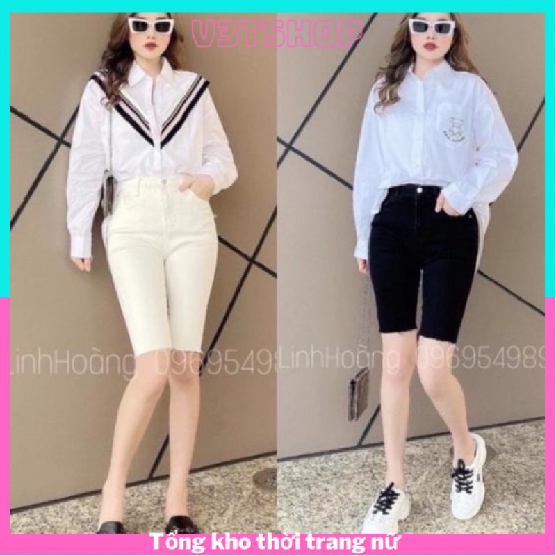 👑👑QUẦN SKINY NGỐ TRƠN RÁCH, quần ngố đùi siêu sịn sò chất kaki chun _anh that