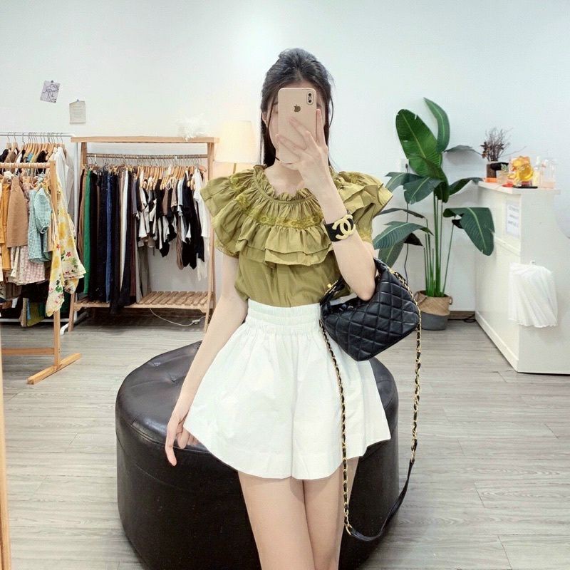Mẫu rập quần đùi dáng váy cho nữ đủ size 40_80kg