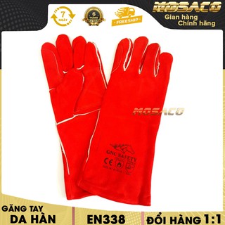 Găng tay da hàn GNC Safety con ngựa đỏ Găng tay chất liệu bên ngoài được làm bằng da lộn - MOSACO