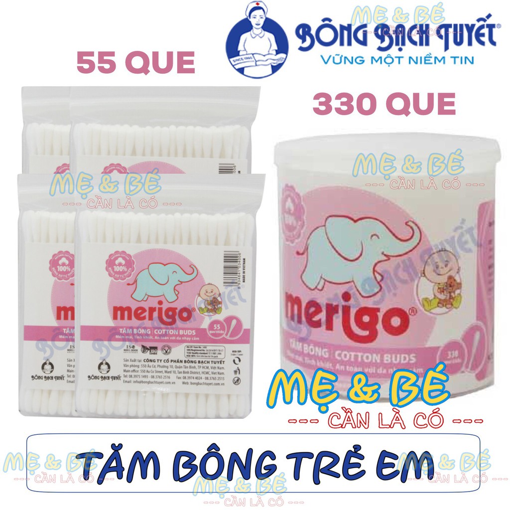 TĂM BÔNG TRẺ EM MERIGO - BÔNG BẠCH TUYẾT