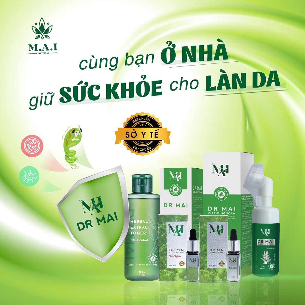 Dr Mai combo 3 hộp serum mụn Dr Mai nguyên chất 5ml lựa chọn hiệu quả cho da nhiều mụn