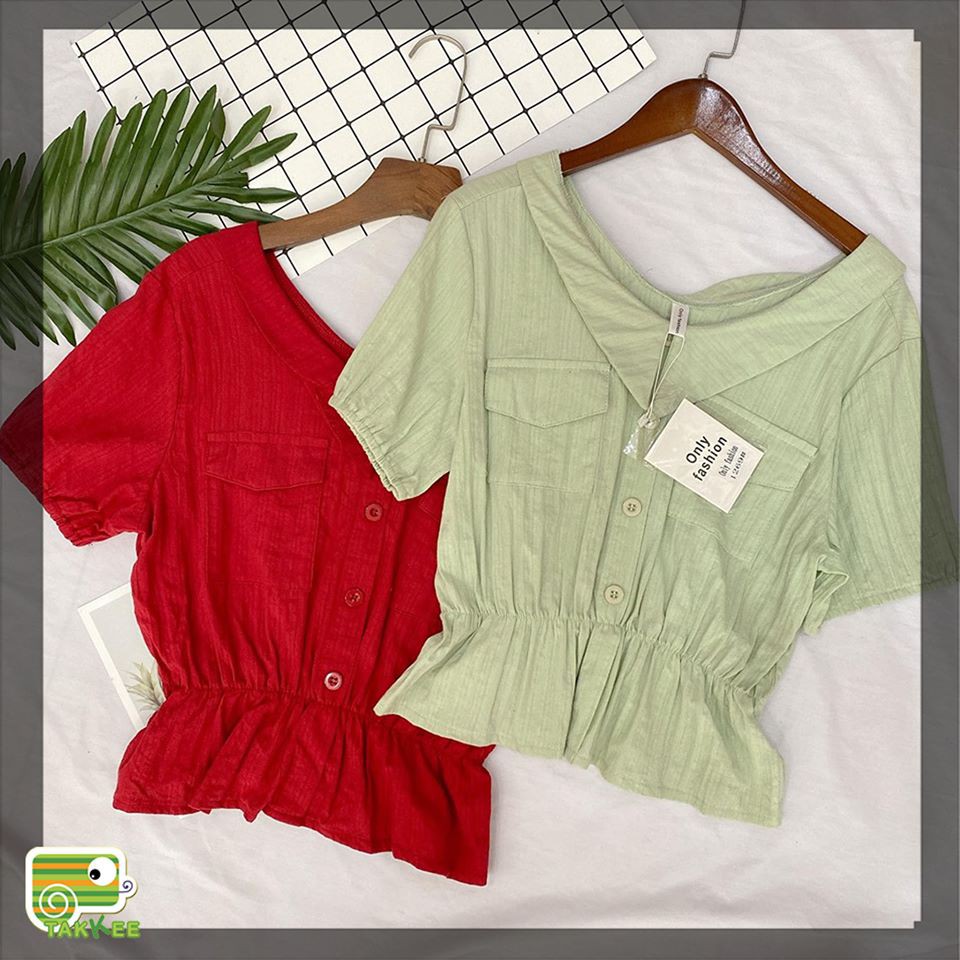 ÁO SƠ MI CHUN EO PHONG CÁCH HÀN QUỐC