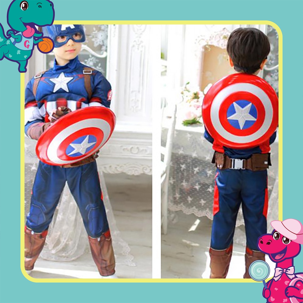 Đồ hóa trang trẻ em Disney cho bé trai (Spider Man/Iron Man/Thor/Hulk/Avenger - Captain/Captain)