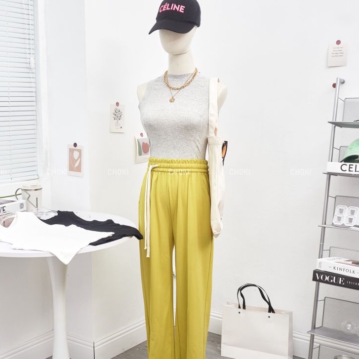 Áo Croptop Kiểu CHOKI Ba Lỗ Nữ Dáng Ôm Body Áo Tank Top Sát Nách Nữ Phong Cách Hàn Quốc trắng đen ghi Ms00811