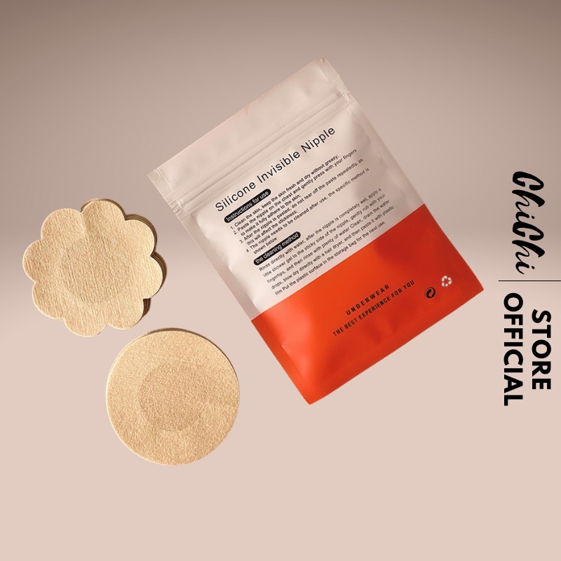 Áo Dán Ngực Nhũ Hoa Giấy, Miếng Dán Nâng Ngực Cao Cấp Ultra Thin Giấy Lụa  - 022