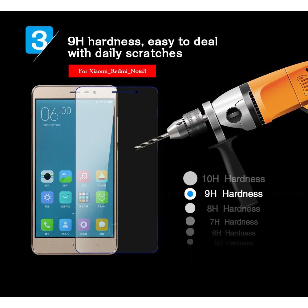 2 Kính Cường Lực Bảo Vệ Màn Hình Cho Xiaomi Mi3 Mi4 Redmi 2 Redmi Note2 Redmi3 Note3 Mi5 Max