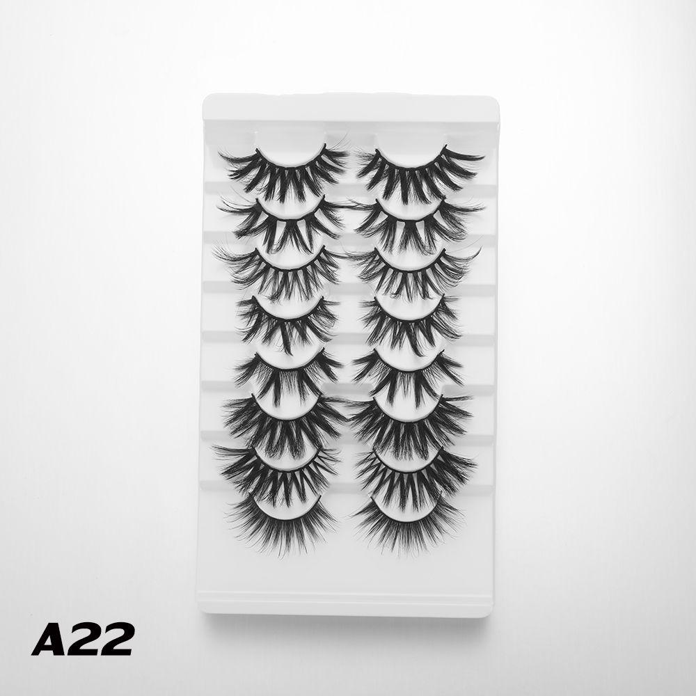 Set 8 Cặp Lông Mi Giả Nhiều Lớp Tạo Hiệu Ứng 3D Tự Nhiên MIH SKONHED