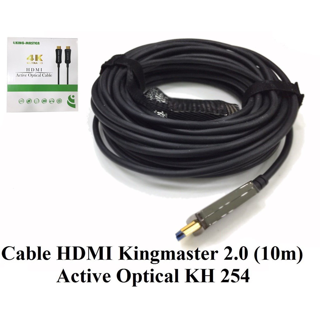 Cáp HDMI Kingmaster 2.0 Active Optical dây từ 1.5m - 90m , 1.5m KH 251, 3m KH 252, 5m KH 253, 10m kh 254, 15m kh 255