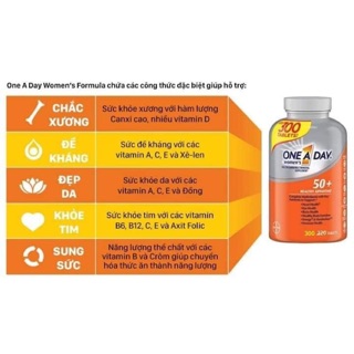 Viên uống bổ sung vitamin và khoáng chất cho phụ nữ trên 50 tuổi One A Day For Women 50+
