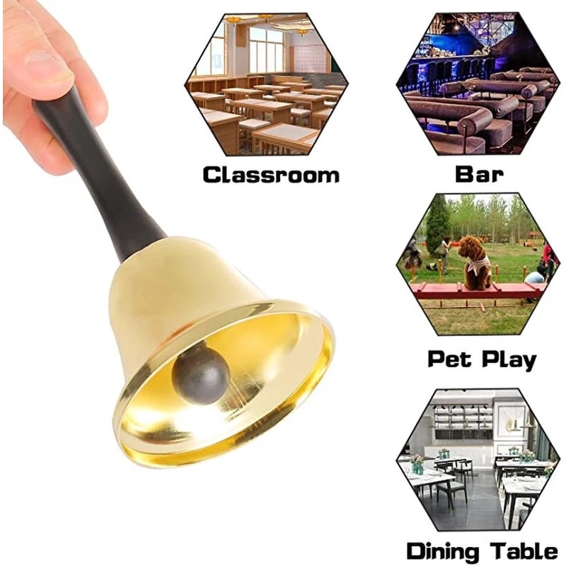 Chuông Cầm Tay Bằng Kim Loại Trang Trí Giáng Sinh / Năm Mới