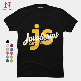 Áo thun unisex cổ tròn Javascript Developer - 3GM Studio vải Cotton dày dặn