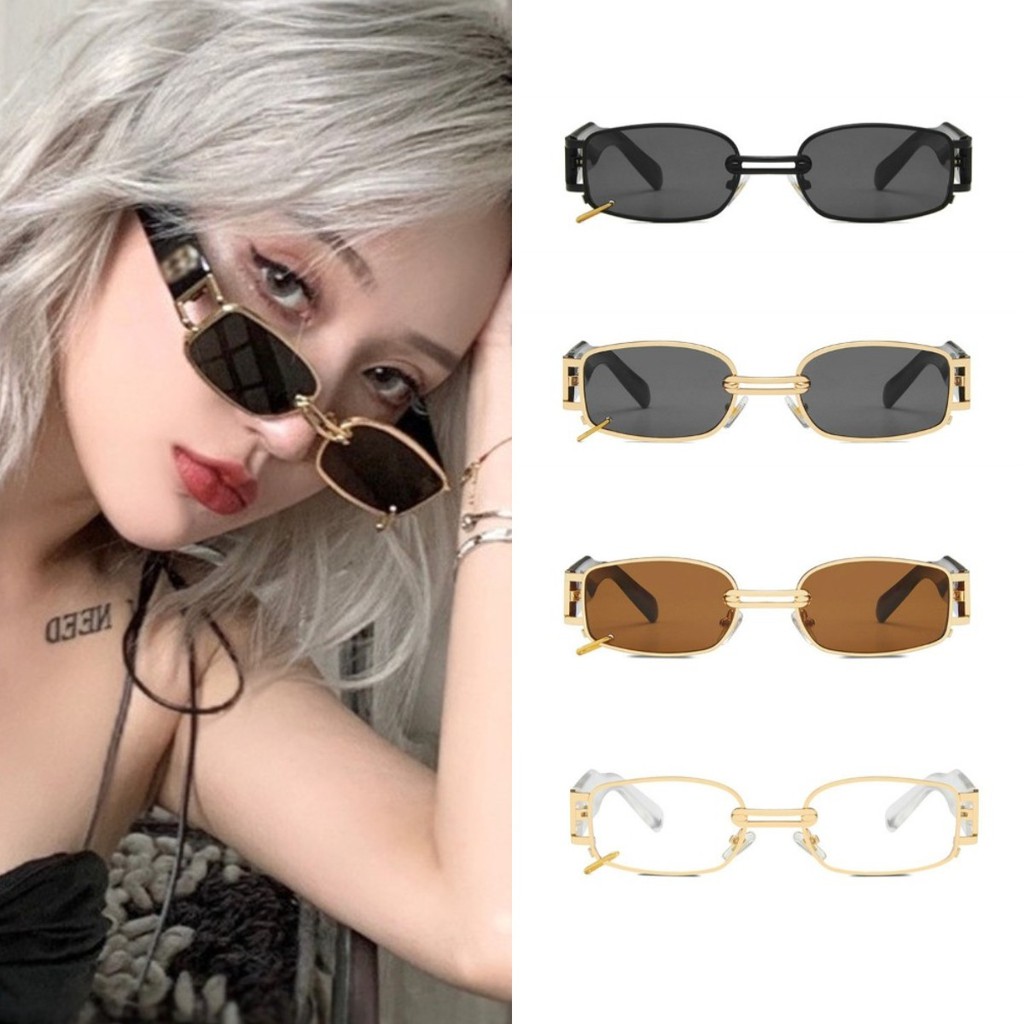 Kính Mát Gọng Kim Loại Phong Cách Hàn Quốc Cho Nữ