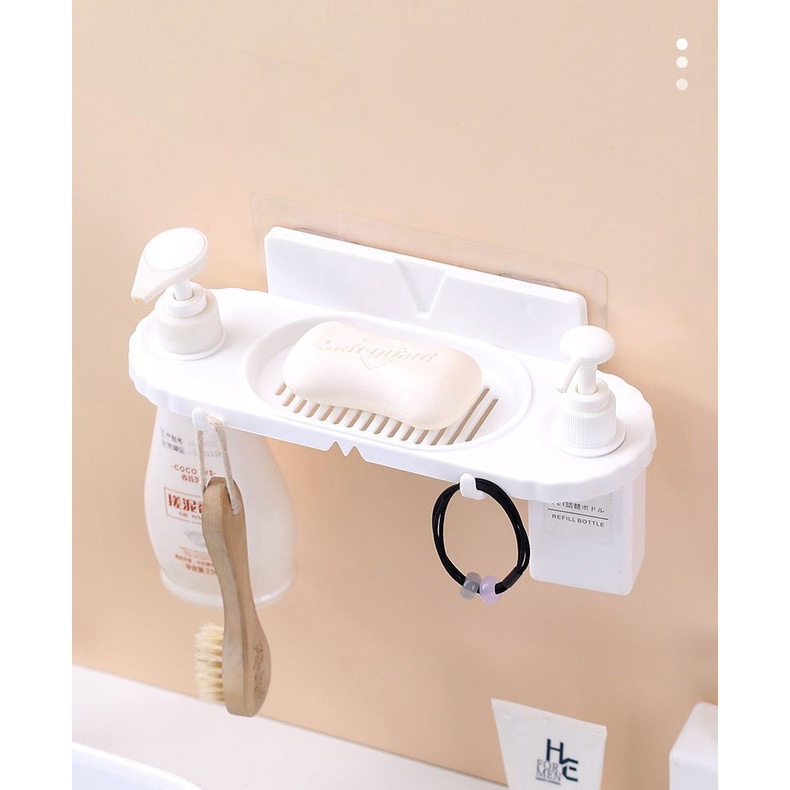 Khay/Kệ Để Xà Phòng Thoát Nước Có Gía Treo Dầu Gội