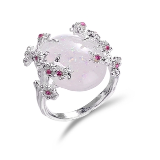 popular diamond flower ring diamond Opal branches