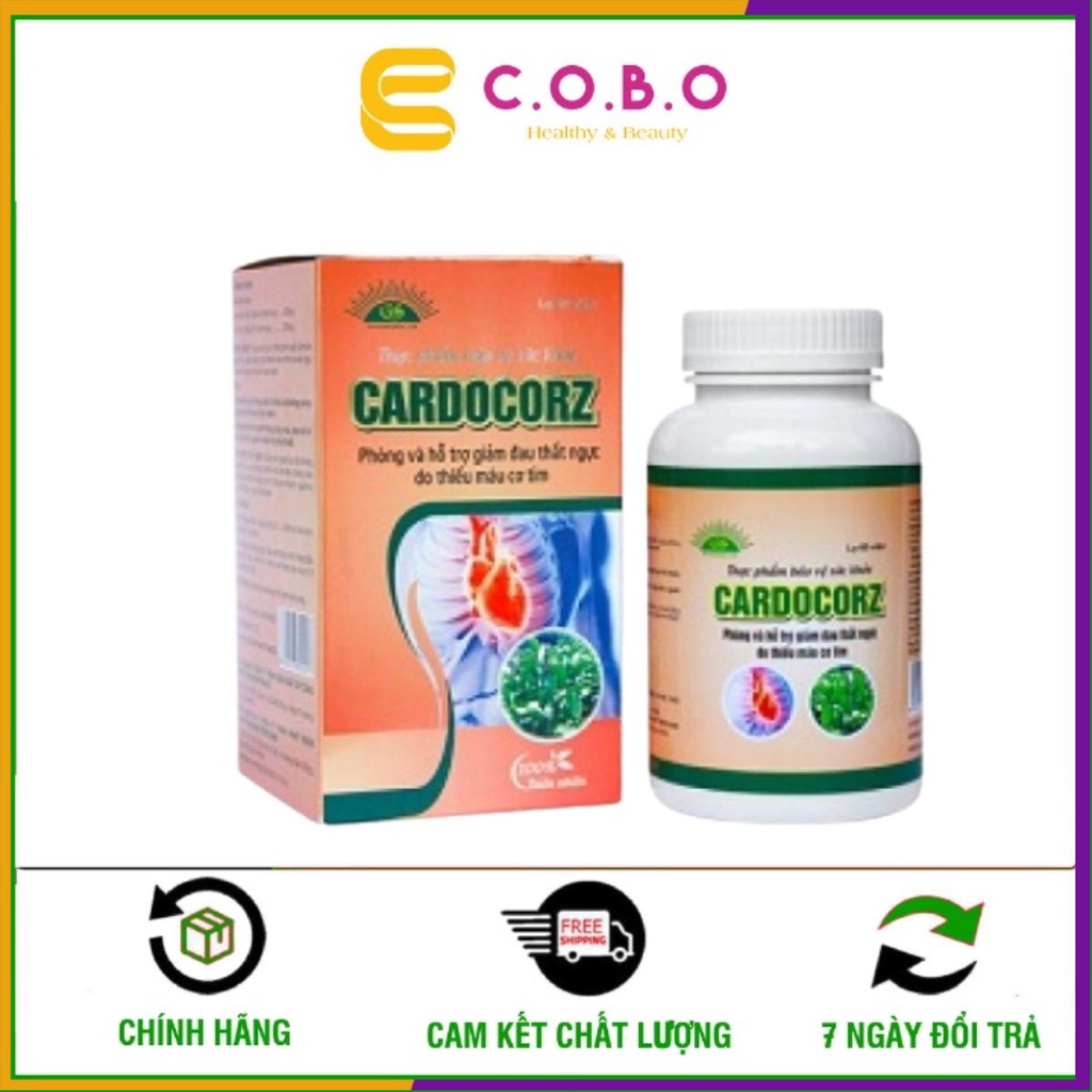 Viên Uống Giảm Đau Thắt Ngực Cardocorz 60 Viên Hỗ Trợ Và Ngăn Ngừa Bệnh Tim Mạch