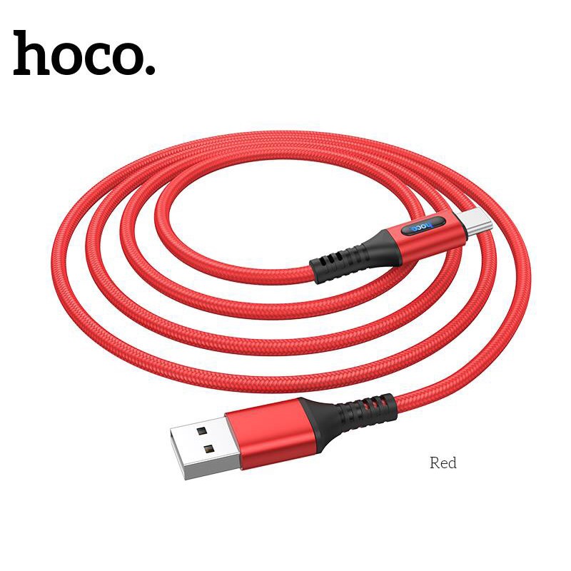 Cáp sạc nhanh và truyền dữ liệu Type C Hoco U79, hỗ trợ sạc nhanh 3A,tự ngắt sạc khi đầy pin, tích hợp đèn báo sạc