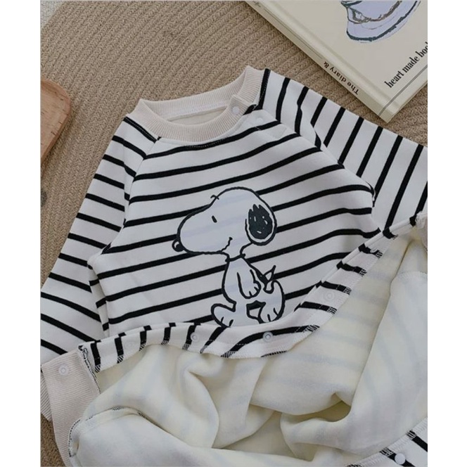 Body Kẻ Có Hình Thú Cho Bé - Bộ Liền Thân Hàng Quảng Châu Chất Nỉ Bông Dày Dặn Từ 4-15kg Chaarlie Kids