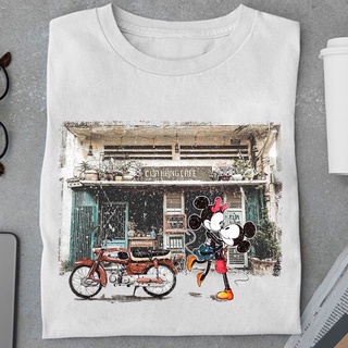 Áo Mickey Cafe phố cổ - The Adelaide chất xịn Unisex form rộng