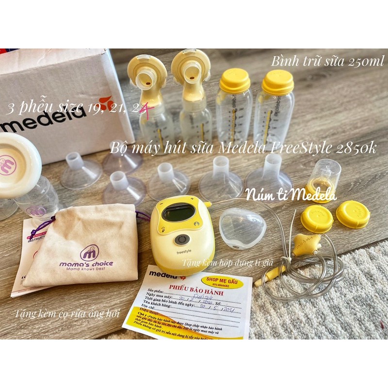 2 phễu Medela chính hãng size 24 used shop mẹ gấu