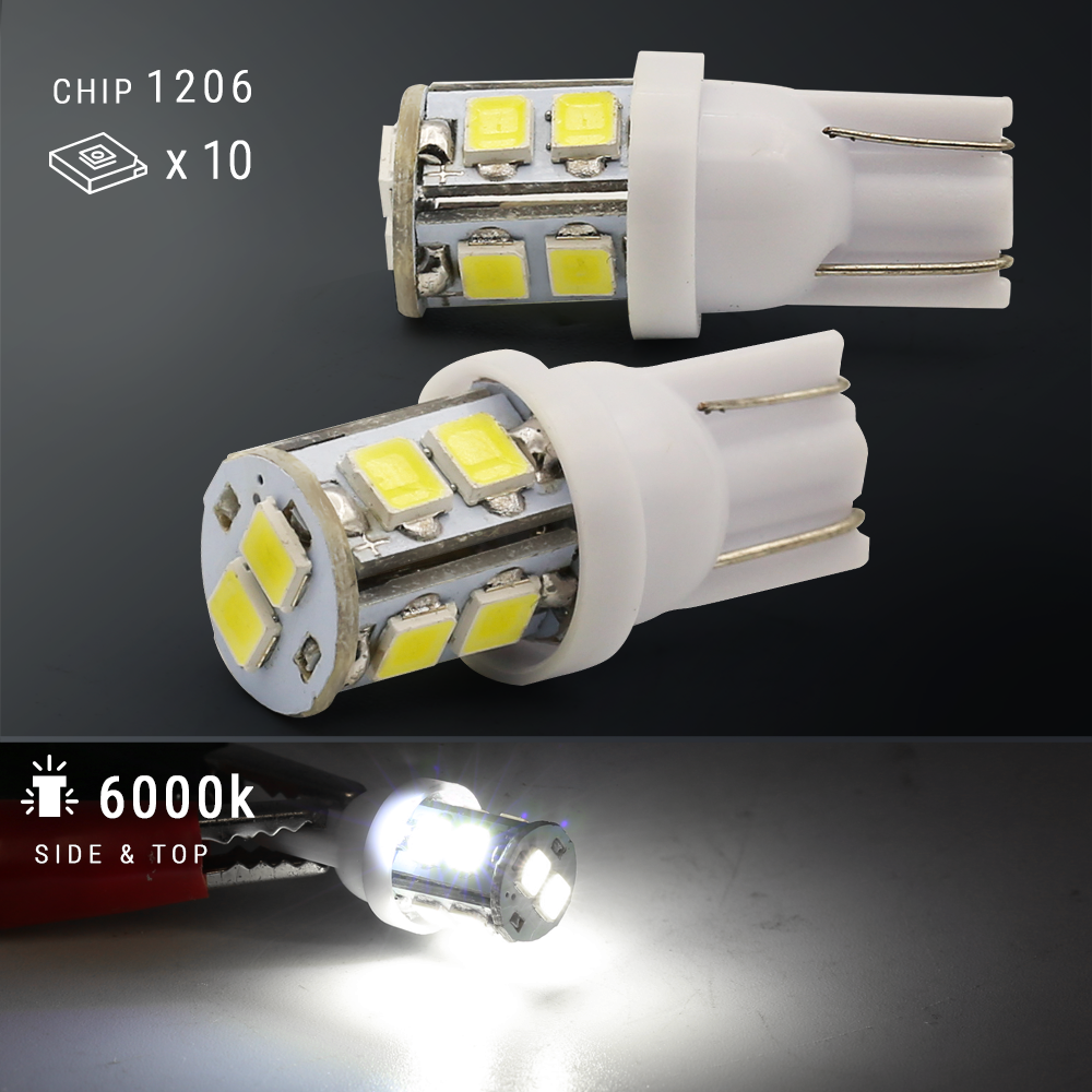Set 20 Bóng Đèn LED T10 / 31mm / 42mm 6000K Ánh Sáng Trắng Chuyên Dụng Dành Cho Ô Tô