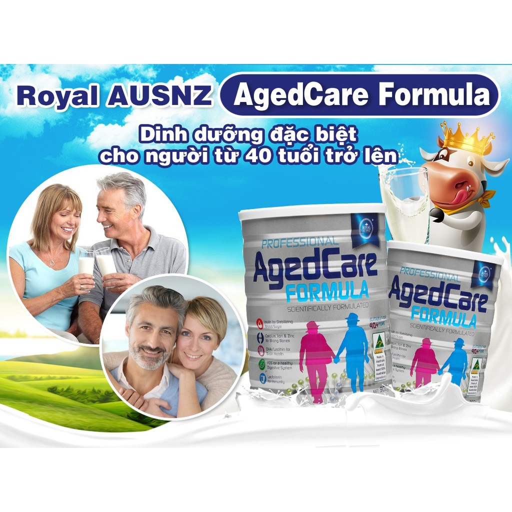 [900g] Sữa Hoàng Gia Úc Agedcare Formula_Người cao tuổi, người già