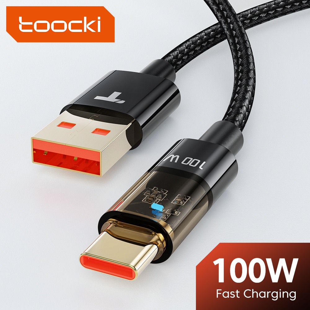 Dây cáp sạc nhanh TOOCKI 6A USB type C 100W chất lượng cao chuyên dụng