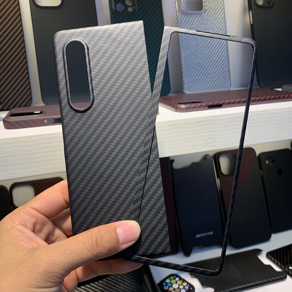 Ốp điện thoại sợi carbon 2 trong 1 dành cho Samsung Z Fold 3