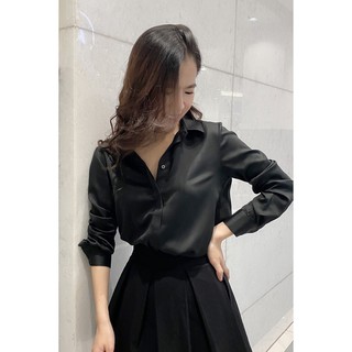 Áo sơ mi dài tay vải lụa cao cấp basic - 92Wear
