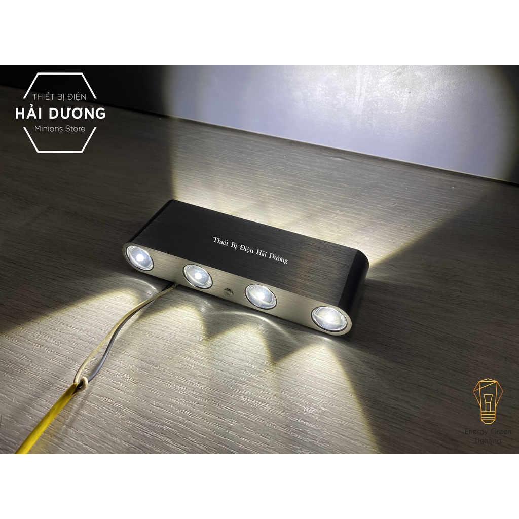 Đèn Hắt Tường 2 Đầu Chiếu Sáng DT-168 6w - DT-169 8w Ánh Sáng Trắng/Vàng - Led Siêu Sáng - Bảo hành 1 năm