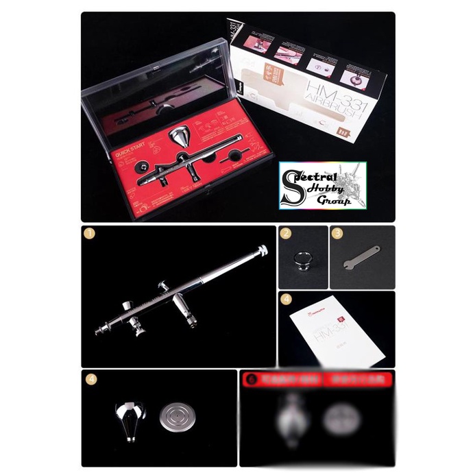 Dụng cụ bút sơn mô hình Hobby Mio HM331 0.3mm pen Double Action Airbrush