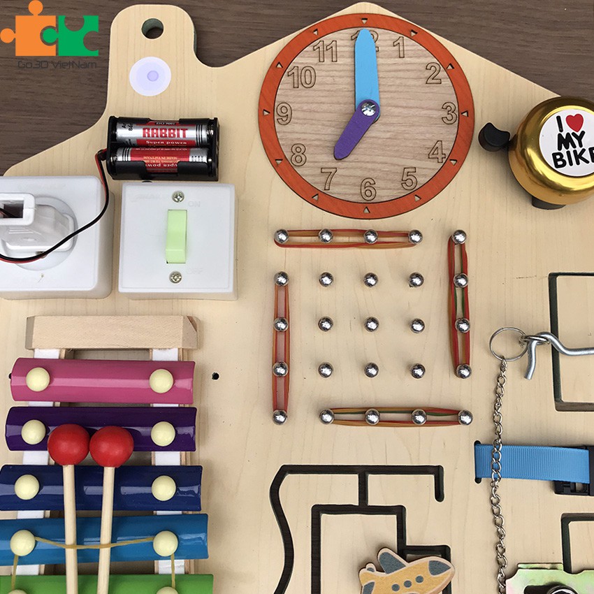 Bảng bận rộn-Busy board-Khắc tên riêng miễn phí cho bé