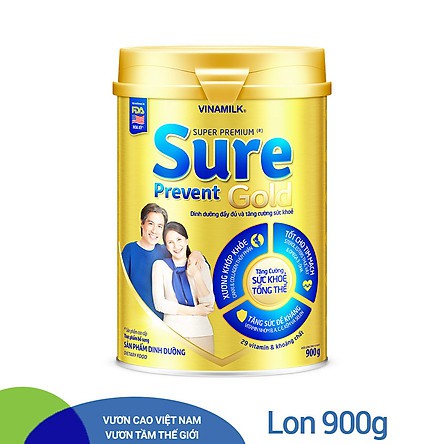 Sữa bột Vinamilk Sure Prevent 900g (Hộp thiếc)