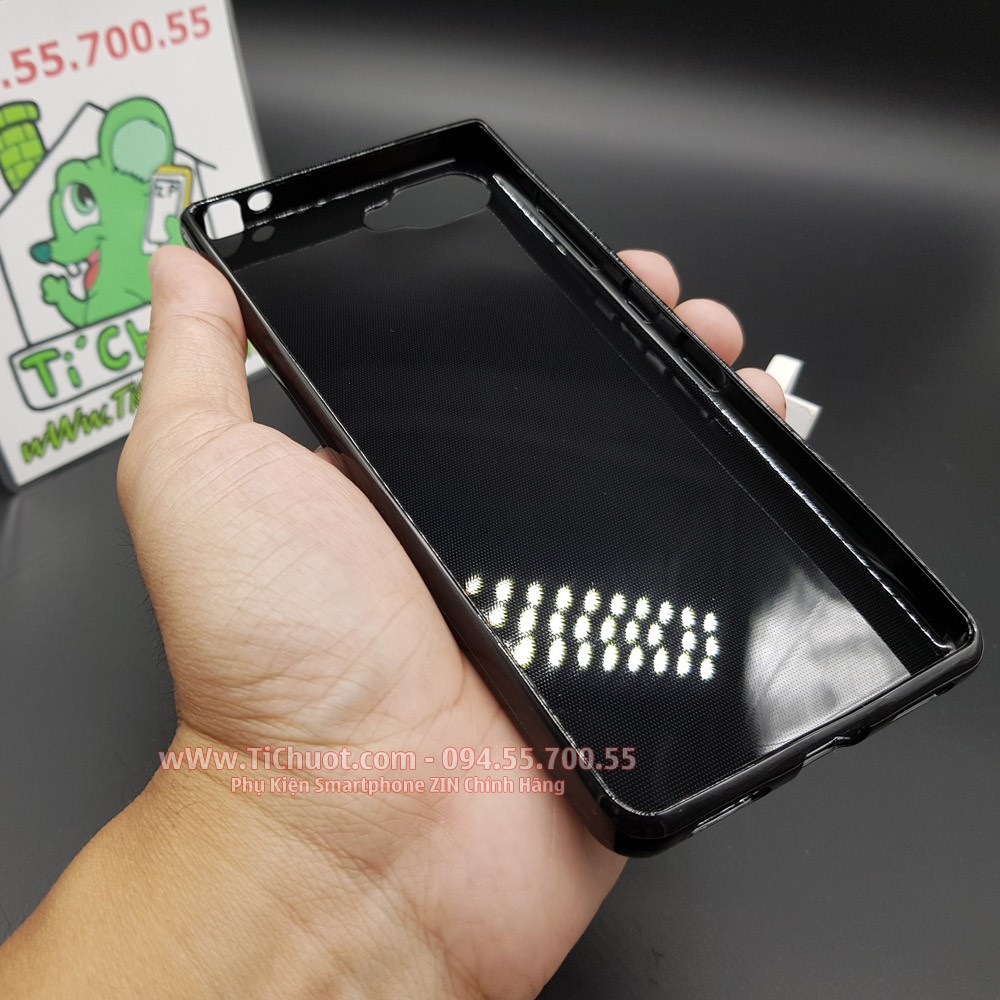 [Loại Tốt] Ốp lưng BlackBerry Key2, KeyTwo Dẻo Màu Đen Sơn Bóng