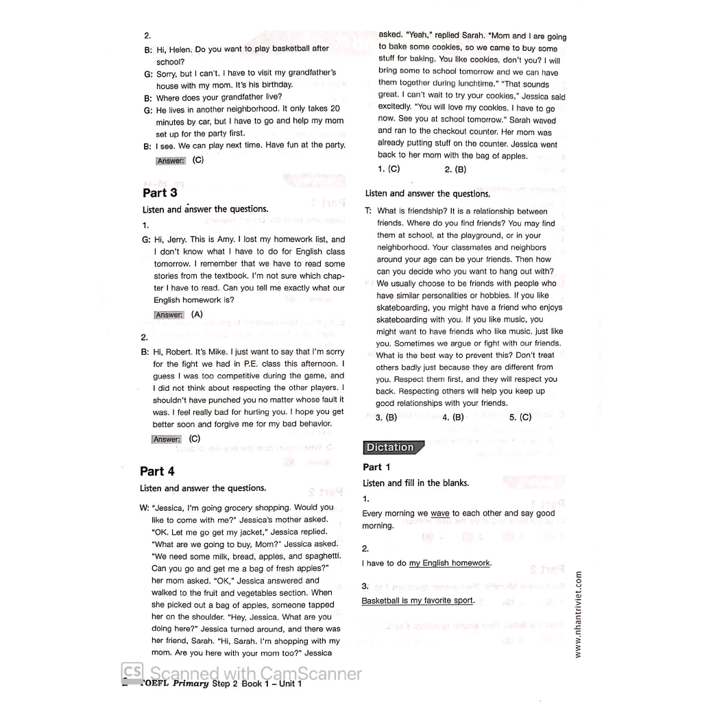 Sách - TOEFL Primary Book 1 Step 2 (Kèm CD) - Tái Bản 2018