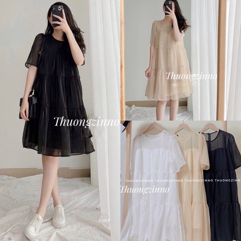 [Ảnh thật/Video]VÁY VOAN TƠ CÔNG CHÚA BA TẦNG ĐẦM SANG CHẢNH NHIỀU MÀU