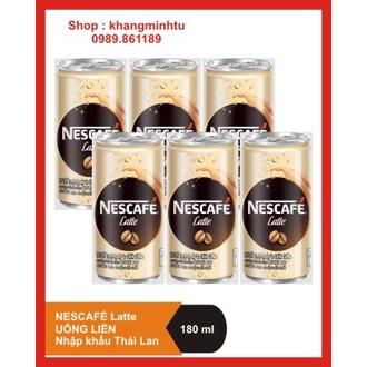 Cà Phê uống liền Nestlé Nescafé Latte ( 180 ml ) - Combo 6 lon