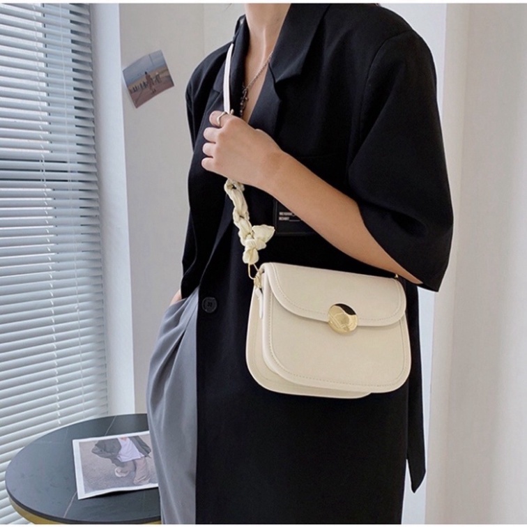 Túi đeo chéo nữ đẹp da mềm, túi xách nữ đeo chéo thời trang khoá tròn cute đi chơi