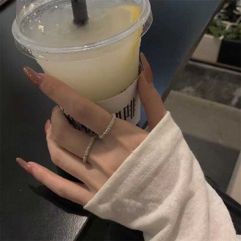 Nhẫn Hở Đính Đá Thiết Kế Độc Đáo Phong Cách Hàn Quốc